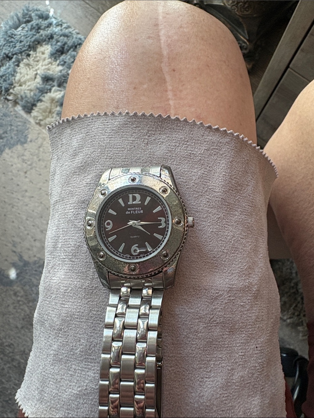 Men’s Silver Stainless Steel Bracelet Watch - Silver Dial